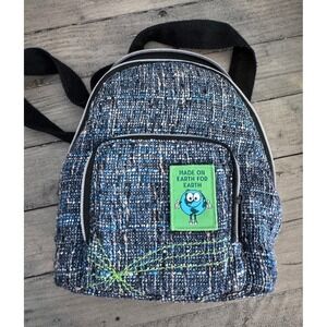 Dime Bags Festy Bound Mini Backpack Blue Hemp Smell Proof Pocket Festival Bag